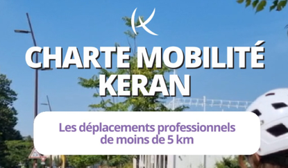 Charte mobilité Keran, les déplacements professionnels de moins de 5 kilomètres