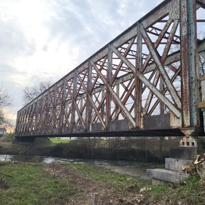 Image liste : Restauration du pont métallique du Moulin Neuf sur la Dronne Laprade (16)