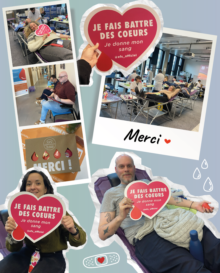 Collecte de sang au siège